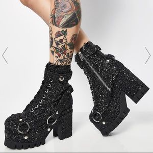 Never Turn Down Glitter Harness Boots